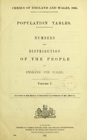 Cover of: Census of England and Wales for the year 1861 by Great Britain. Census Office
