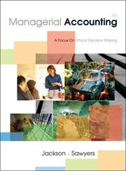 Managerial accounting by Steve Jackson, Steve Jackson, Roby Sawyers, Greg Jenkins