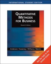 Cover of: Quantitative Methods for Business by David Anderson, Dennis J. Sweeney, Thomas Williams