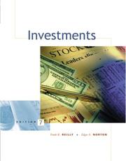 Cover of: Investments (with Thomson ONE - Business School Edition and Stock-Trak Coupon) | Frank K. Reilly