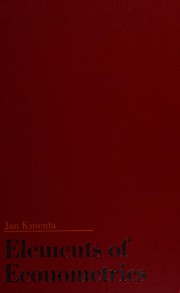 Cover of: Elements of econometrics. by Jan Kmenta