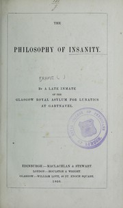 The philosophy of insanity by Frame