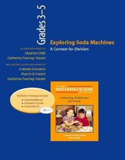 Cover of: Exploring Soda Machines, Grades 3-5 (Resource Package): A Context for Division (Young Mathematicians at Work)