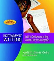 Cover of: Right-Answer Writing: An All-in-One Resource to Help Students Craft Better Responses