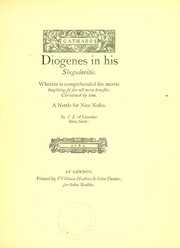 Cover of: Catharos Diogenes in his singularitie by Thomas Lodge