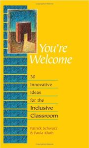 Cover of: You're Welcome: 30 Innovative Ideas for the Inclusive Classroom