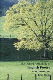 Cover of: The Oxford Anthology of English Poetry: Volume II by Wain, John.