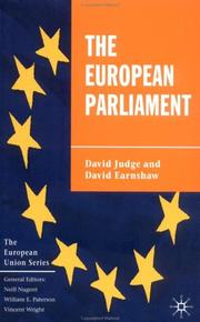 Cover of: The European Parliament (European Union) by David Judge, David Earnshaw