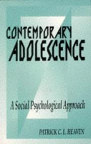 Cover of: Contemporary adolescence: a social psychological approach