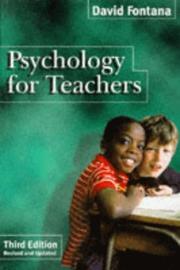 Cover of: Psychology for Teachers (Psychology for Professional Groups) by David Fontana