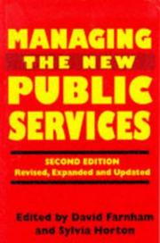 Cover of: Managing the new public services