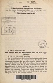 Cover of: Zum feineren Baue des Zwischenhirns und der Regio hypothalamica
