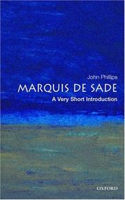 Cover of: The Marquis de Sade: a very short introduction