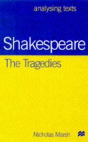 Cover of: Shakespeare (Analysing Texts) by Nicholas Marsh, Nicholas Marsh