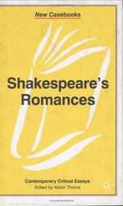 Cover of: Shakespeare's Romances (New Casebooks (Palgrave Macmillan (Firm)).)