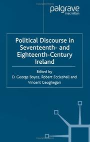 Cover of: Political Discourse in Seventeenth- and Eighteenth- Century Ireland