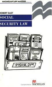 Cover of: Social Security Law (Palgrave Law Masters)