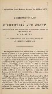 Cover of: A collection of cases of diphtheria and croup