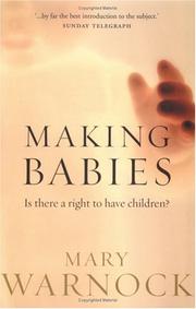 Cover of: Making Babies by Mary Warnock