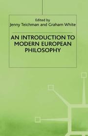 Cover of An Introduction to modern European philosophy by Jenny Teichman
