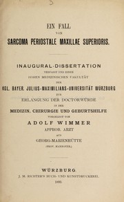 Cover of: Ein Fall von Sarcoma periostale maxillae superioris ...