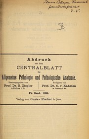 Cover of: Neuere Arbeiten über Carcinom 1891-1898: zusammenfassendes Referat