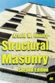 Cover of: Structural Masonry by Arnold W. Hendry, Arnold W. Hendry