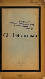 Cover of: Ch. Letourneau