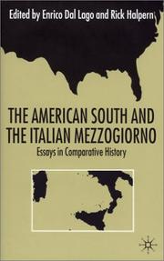 Cover of: The American South and the Italian Mezzogiorno by edited by Enrico Dal Lago and Rick Halpern.
