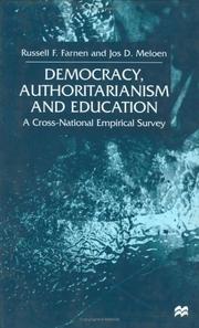 Cover of: Democracy, Authoritarianism and Education