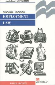 Cover of: Employment law by Deborah Lockton