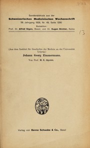 Cover of: Johann Georg Zimmerman