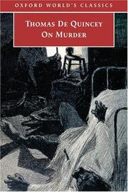 On murder by Thomas De Quincey