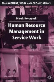 Cover of: Human Resource Management in Service Work
