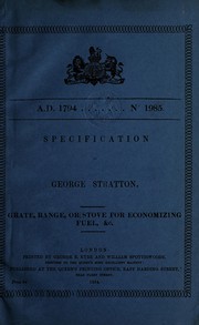 Specification of George Stratton by George Stratton
