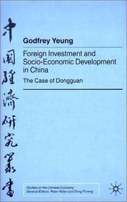 Cover of: Foreign Investment and Socio-Economic Development in China by Godfrey Yeung