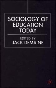 Cover of: Sociology of Education Today
