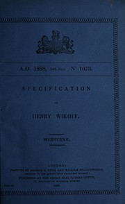 specification-of-henry-wikoff-cover
