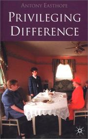 Cover of: Privileging Difference by Antony Easthope
