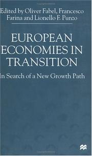 Cover of: European Economies in Transition: In Search of a New Growth Path