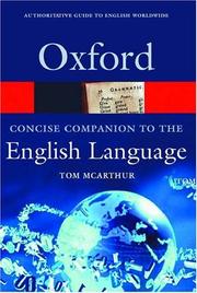 Cover of: Concise Oxford Companion to the English Language by Tom McArthur