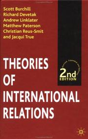 Cover of: Theories of international relations