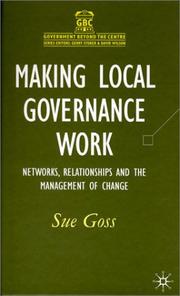 Making local governance work by Sue Goss