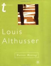 Cover of: Louis Althusser (Transitions)