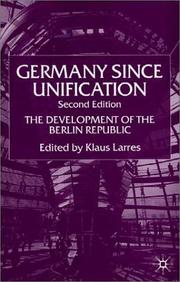 Cover of: Germany Since Unification by Klaus Larres