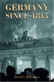 Cover of: Germany Since 1815 by David G. Williamson