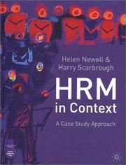 Cover of: Human Resource Management in Context: A Case Study Approach