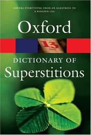 Cover of: A Dictionary of Superstitions (Oxford Paperback Reference) | 