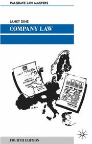 Cover of: Company Law (Palgrave Law Masters) by Janet Dine
