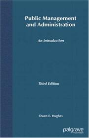 Cover of: Public Management and Administration by Owen E. Hughes, Owen E. Hughes